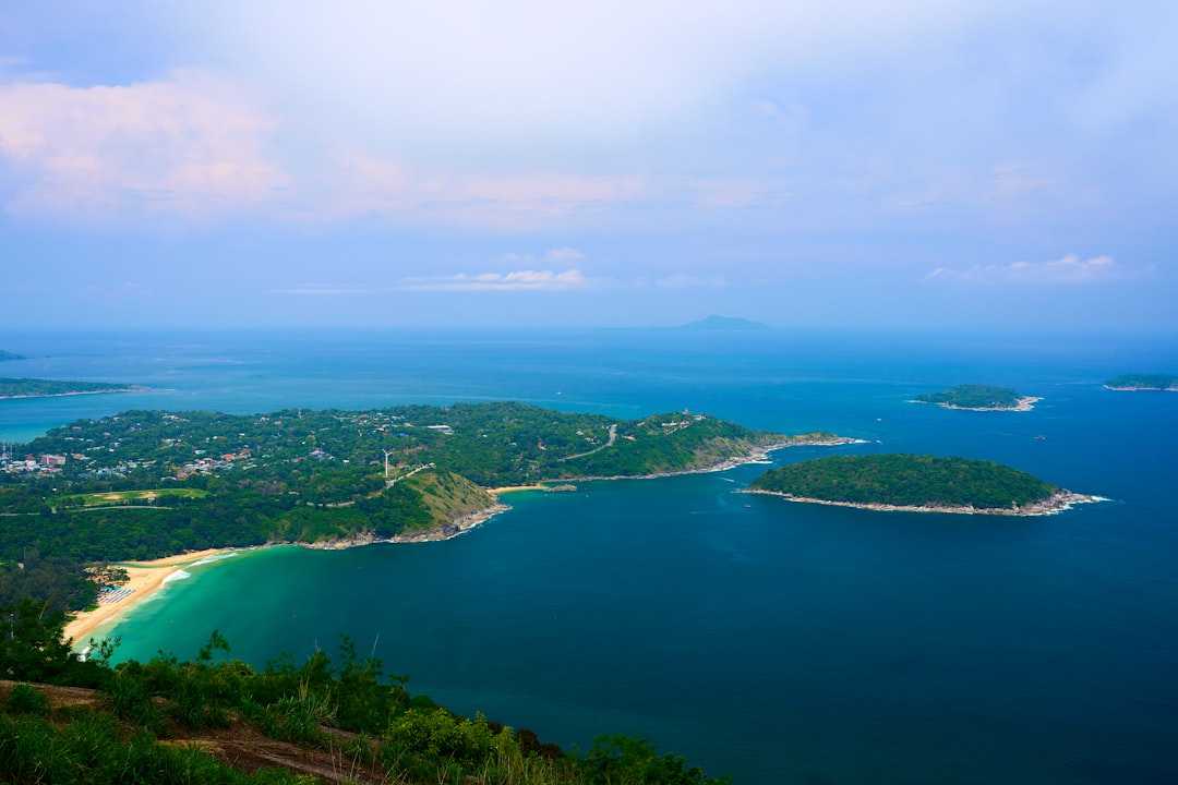 A beautiful coastline with clear blue water.